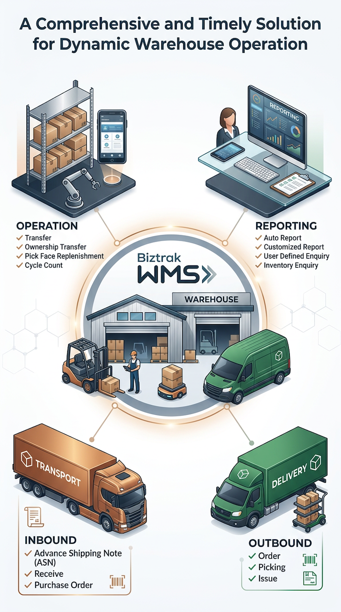 Biztrak WMS flow diagram